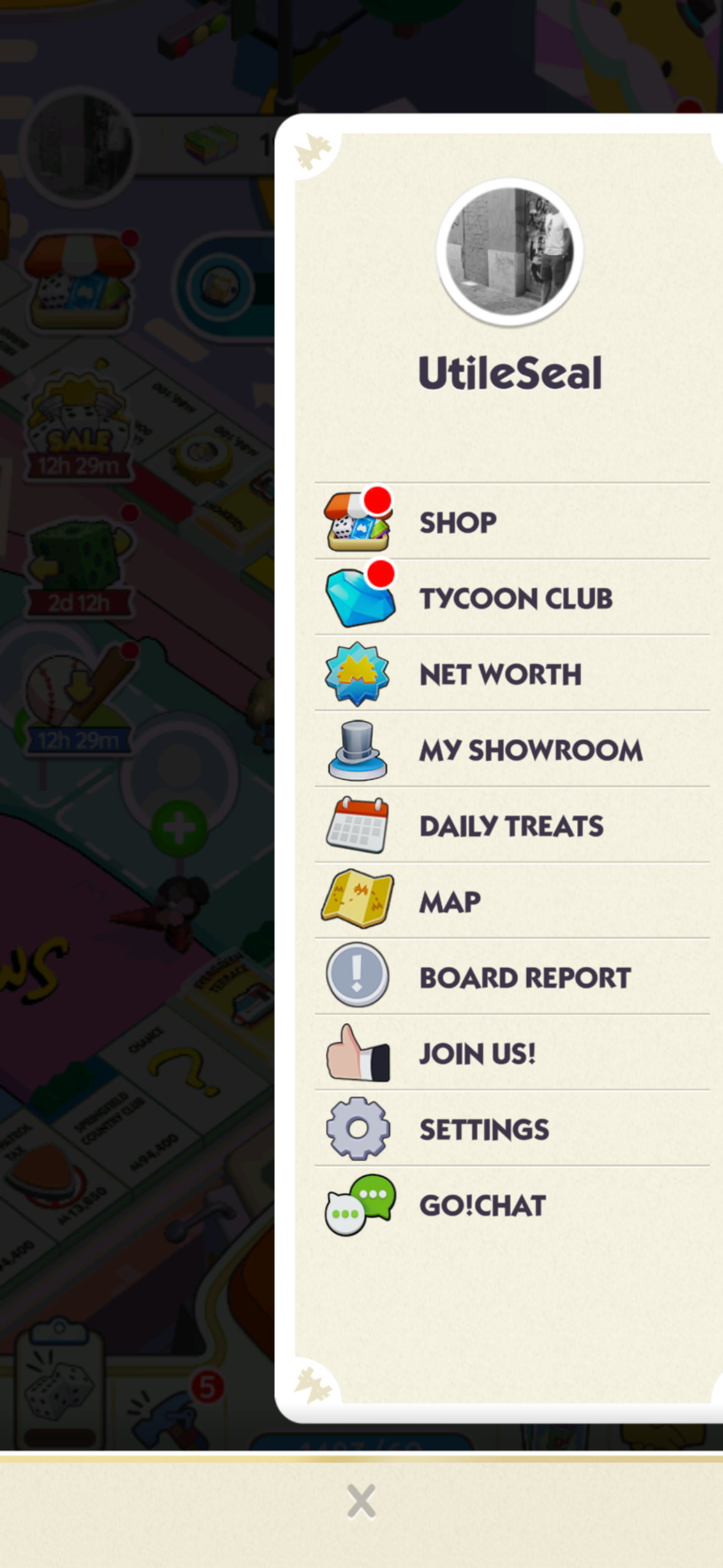 The red dots guide you to "something new"