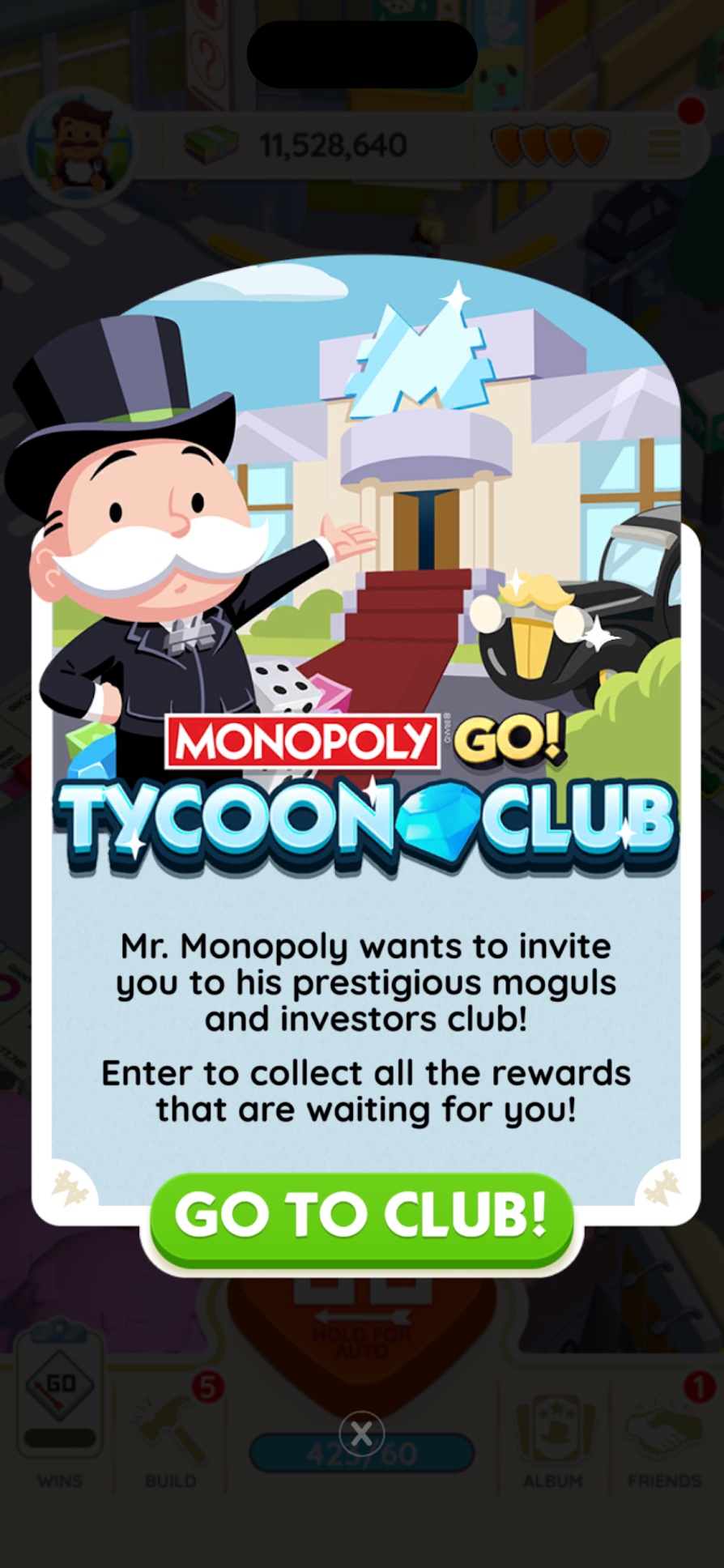 Tycoon Club Invitation