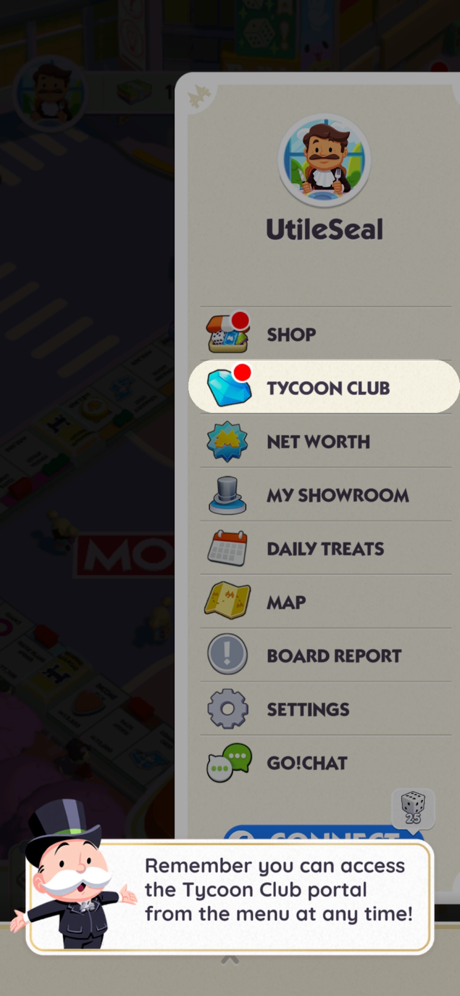 Tycoon Club onboarding