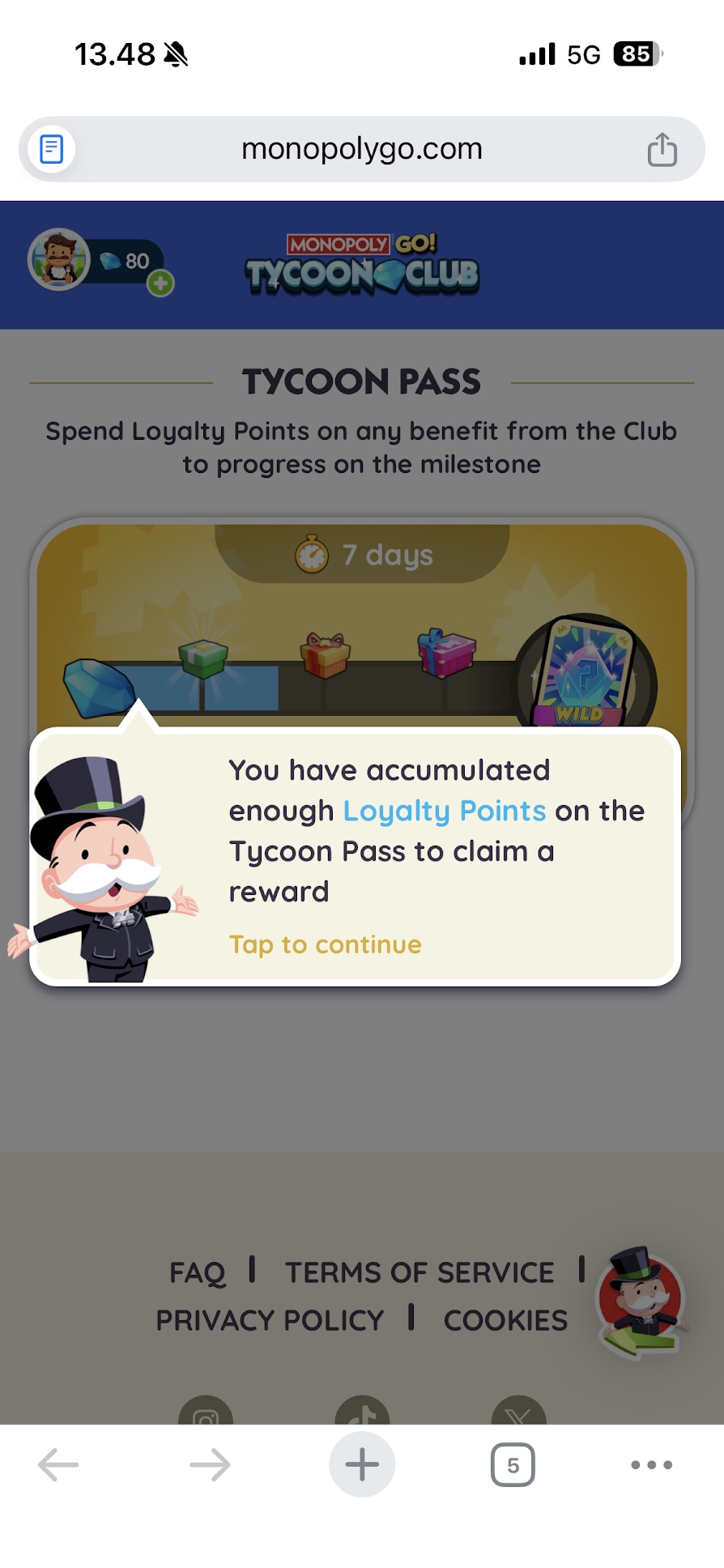 Tycoon Club onboarding